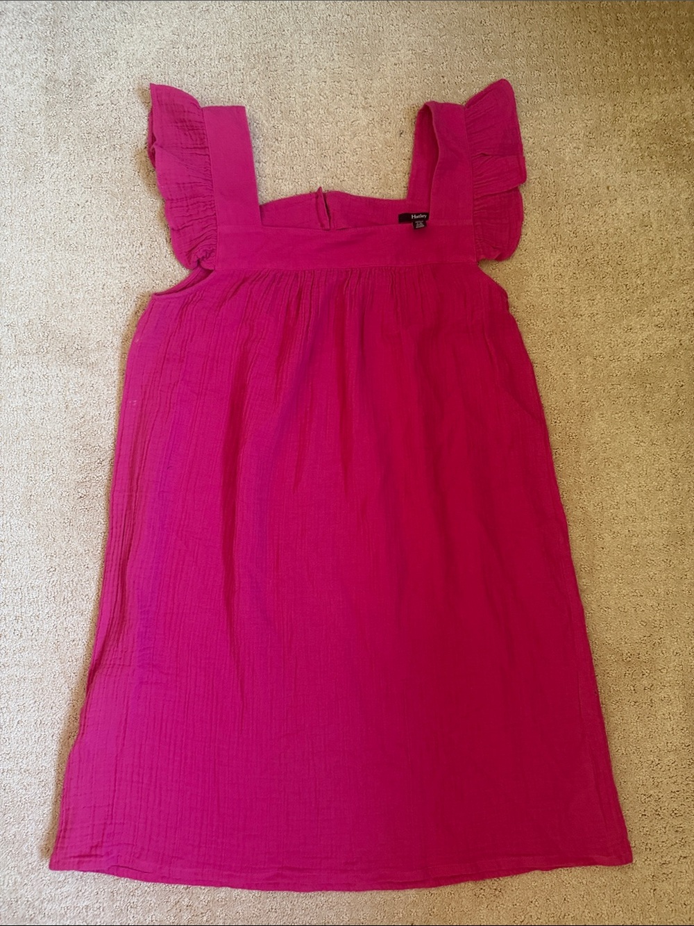 Hayley ' Fuchsia Sundress with Ruffle Straps